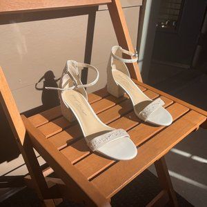 Betsey Johnson bridal block heels